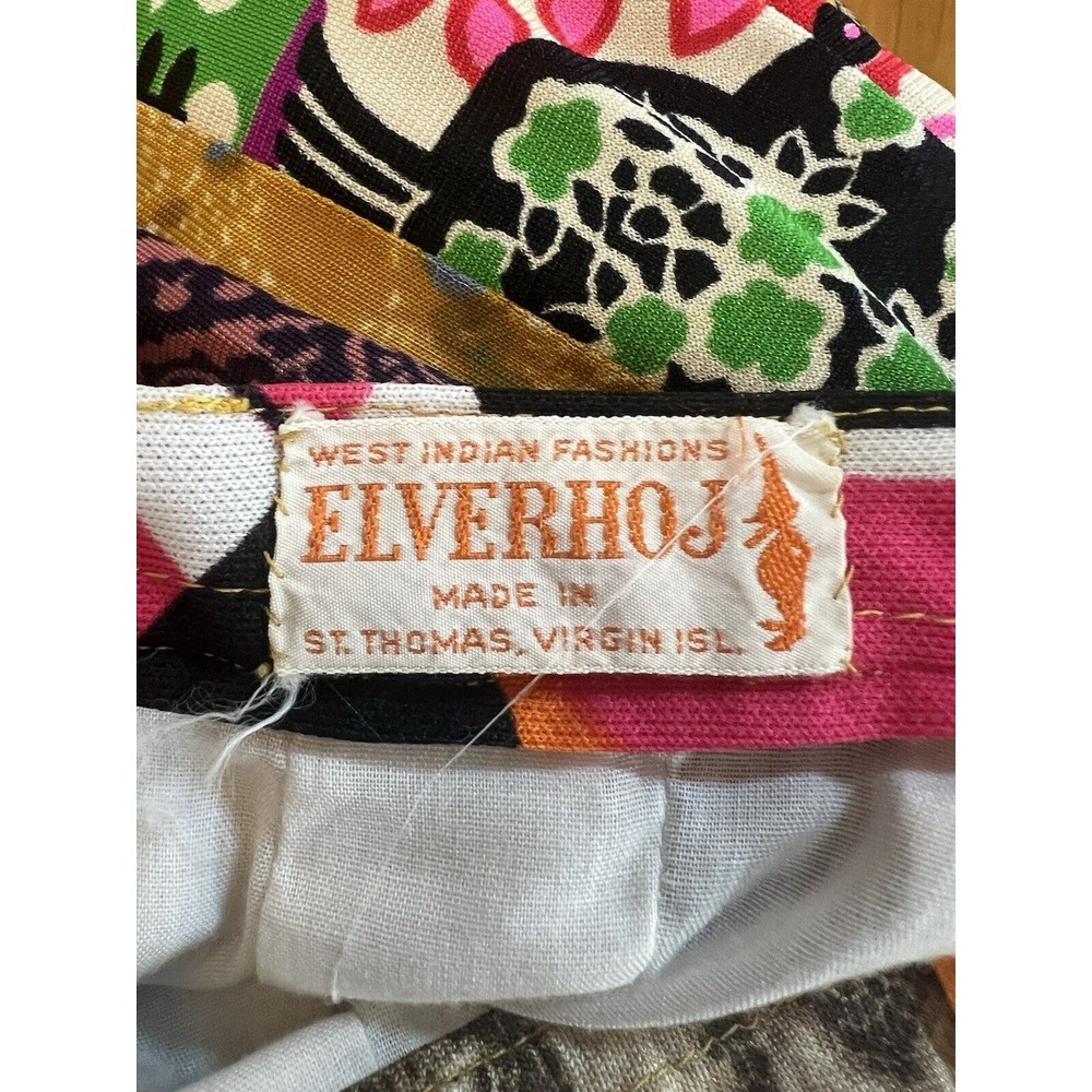 Perfect Vtg 60-70 Elverhoj West Indians Patchwork Skirt Size Small 24 1/2" Waist - Picture 2 of 7